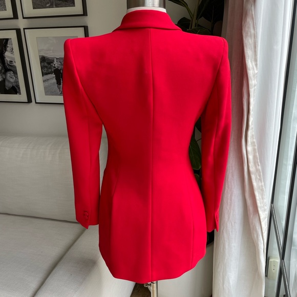 Zara Vibrant Red Double-Breasted Blazer - Picture 3 of 3